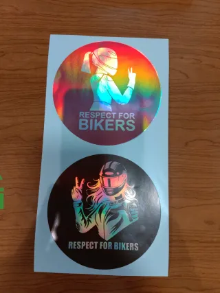 Pegatinas Holográficas Respect for Bikers