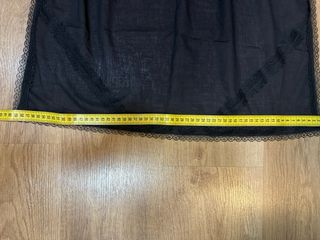 Delantal huertana negro con lazos.