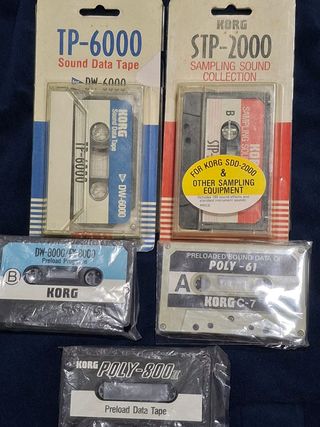 Korg STP-2000, DW-6000, DW-8000, Poly-61, Poly 800 - Set di nastri per sintetizzatori