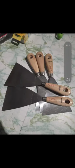 Set 5 spatole acciaio