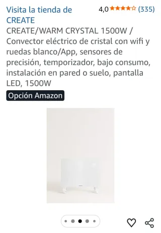 Calefactor Eléctrico Covector Blanco