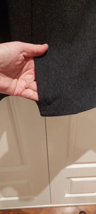 Abrigo Zara Gris Talla L