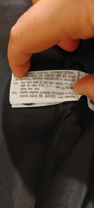 Abrigo Zara Gris Talla L