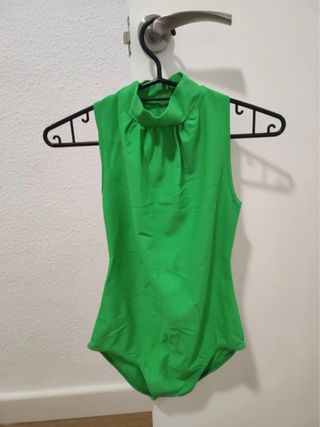 Maillot patinaje artístico verde