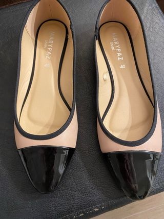 Bailarinas Marypaz Beige y Negro Talla 40