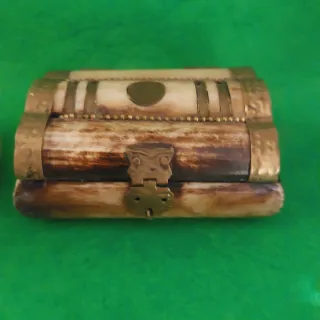 Joyeros antiguos hueso y onix 2 unidades, medianos