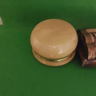 Joyeros antiguos hueso y onix 2 unidades, medianos