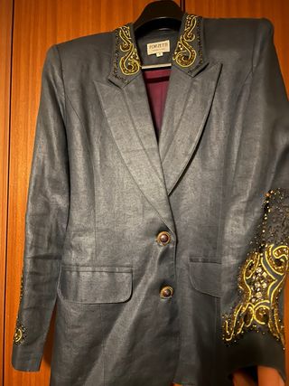 Americana Forzetti Lino Bordada(color foto 2)