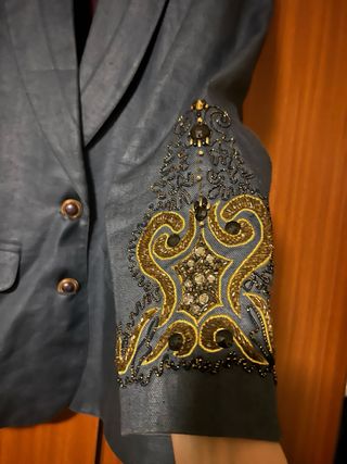 Americana Forzetti Lino Bordada(color foto 2)