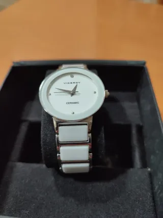 Reloj Viceroy Ceramic Blanco y Plateado