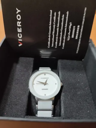 Reloj Viceroy Ceramic Blanco y Plateado
