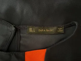 Vestido Zara azul y naranja talla L