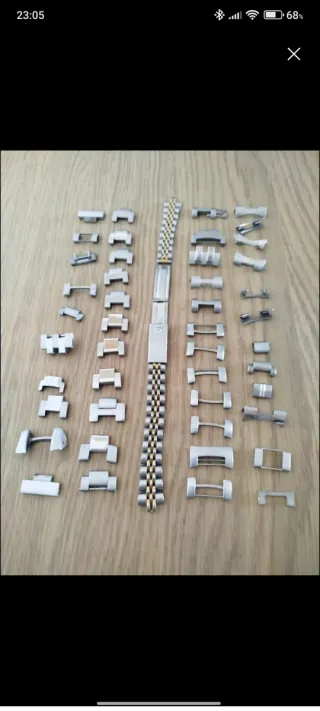 Eslabones y pulsera,piezas, Rolex color oro y plat