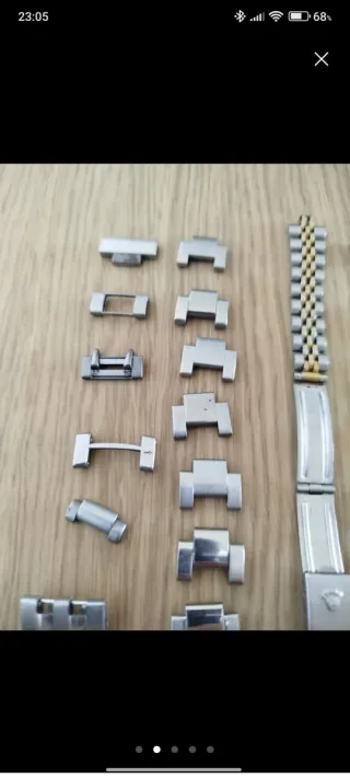 Eslabones y pulsera,piezas, Rolex color oro y plat