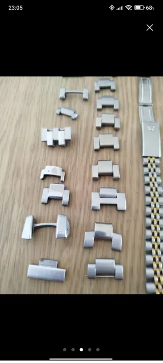 Eslabones y pulsera,piezas, Rolex color oro y plat