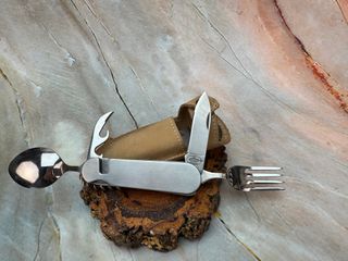 Juego de cubiertos plegables para acampada con fun