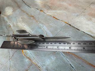 Juego de cubiertos plegables para acampada con fun