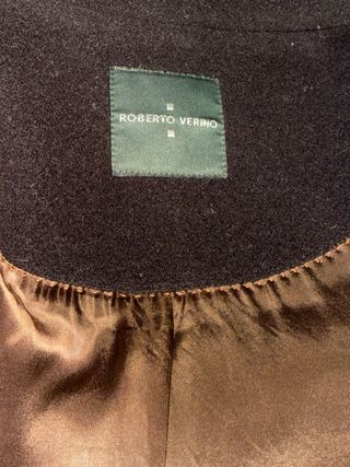 Cappotto nero in lana Roberto Verino