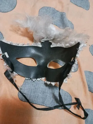 Máscara Veneciana Fiesta Blanco y Plata