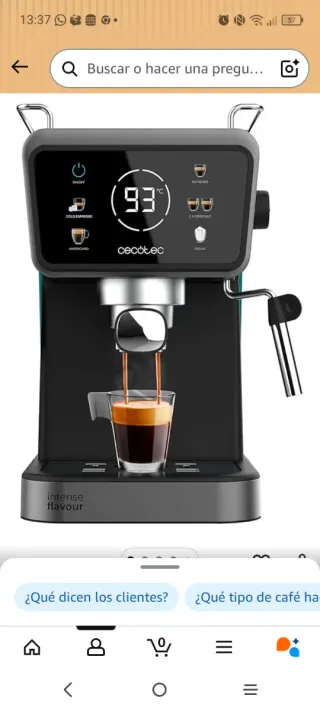 Cafetera Cecotec Express Power Espresso Touch