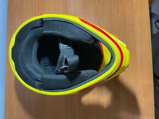 Casco Motocross Fox Amarillo y Rojo