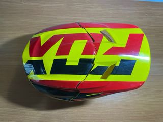Casco Motocross Fox Amarillo y Rojo
