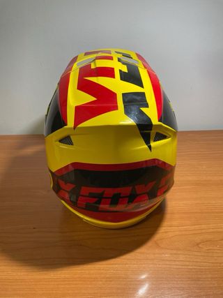 Casco Motocross Fox Amarillo y Rojo