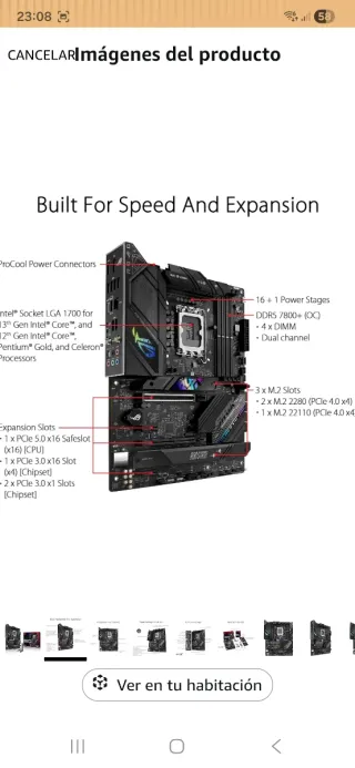 Placa Base ASUS ROG Strix B760-F Gaming WiFi
