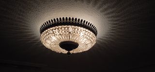 LAMPARA DE TECHO CIRCULAR DE LAGRIMAS DE CRISTAL