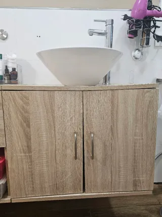 Mueble de baño doble lavabo + espejo