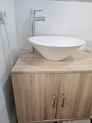 Mueble de baño doble lavabo + espejo