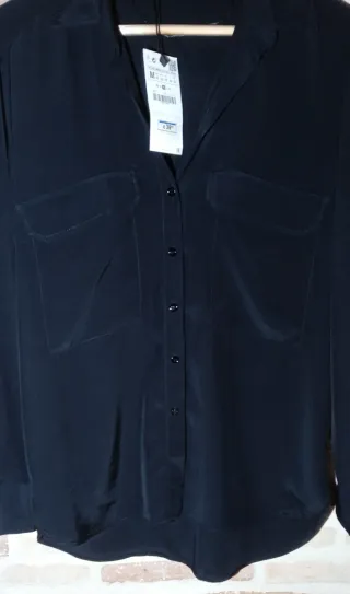 Camisa Zara Negra Talla M Nueva con Etiqueta