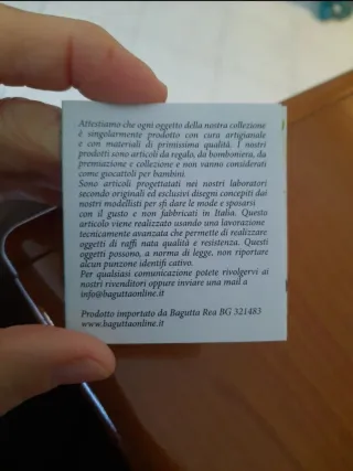 Foglia decorativa Bagutta simil-argento