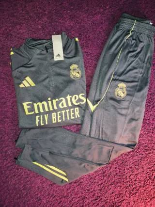 Chándal Real Madrid Adidas Negro y Amarillo 25/26