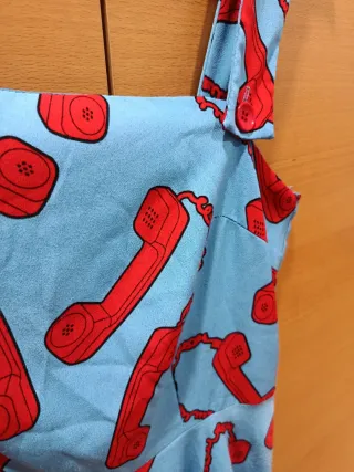 Vestido Minueto Estampado Teléfonos Verano