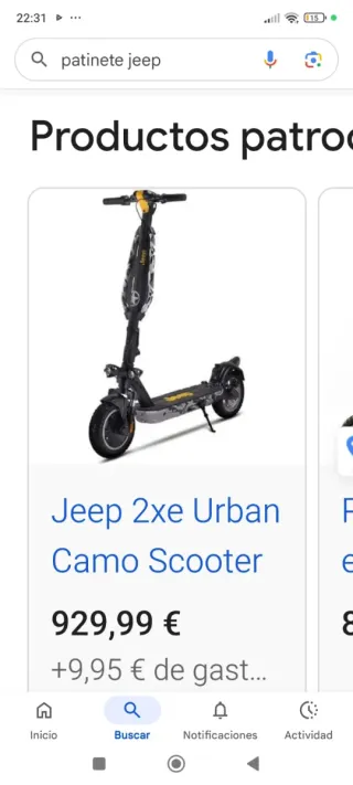 Patinete Jeep 2xe Urban Camo Scooter