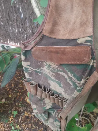 Chaleco de caza vintage camuflaje