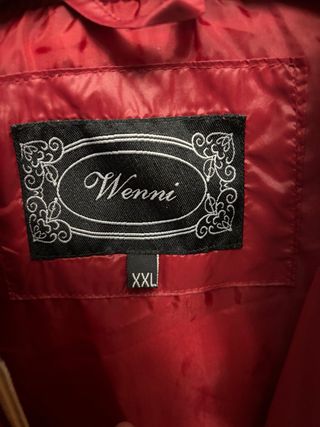 Abrigo rojo mujer XXL