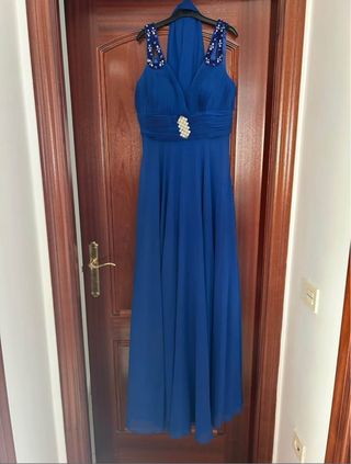 Vestido fiesta azul talla S
