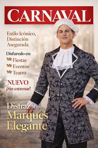 Disfraz Carnaval Marqués Elegante Talla M-L