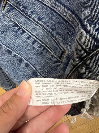 Chaqueta vaquera forrada borrego Bershka XS