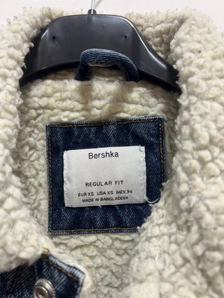 Chaqueta vaquera forrada borrego Bershka XS