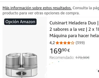 Cuisinart Heladera Duo 2 Sabores