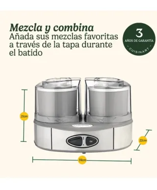 Cuisinart Heladera Duo 2 Sabores