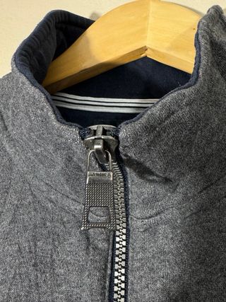 Sudadera Nautica Gris Media Cremallera