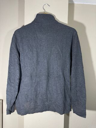 Sudadera Nautica Gris Media Cremallera