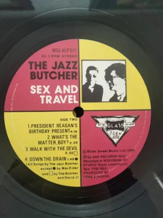Vinilo LP The Jazz Butcher - Sex and Travel (1985)