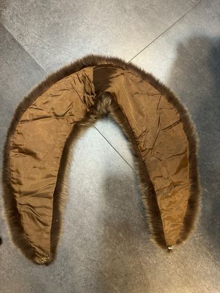 Collo pelliccia sciallato beige/marrone