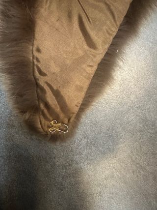 Collo pelliccia sciallato beige/marrone