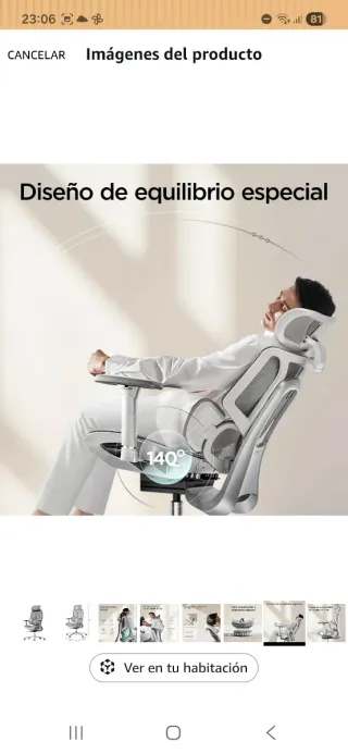 Silla Oficina Ergonómica Hbada E3 Air negra NUEVA